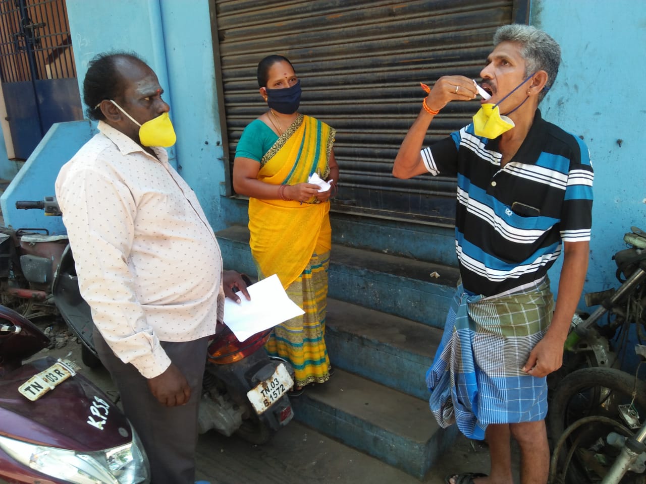 OST medicines being distributed to community members in Chennai.